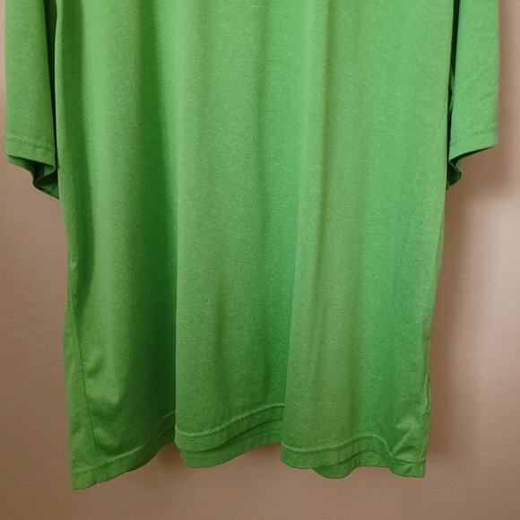 Reebok Heathered Green Short Sleeve Athletic Performance Shirt - Picture 6 of 13